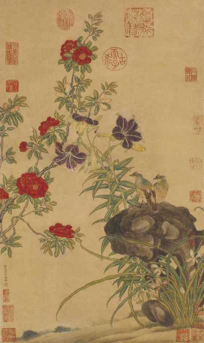 徐崇炬（款） 花鸟 立轴